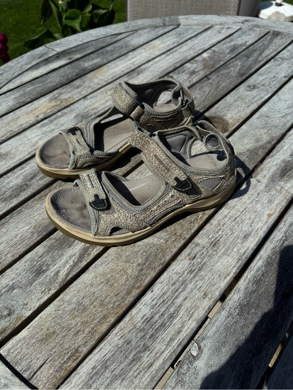 Ecco Women's Yucatan Offroad Leather Sandals Size 8